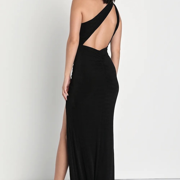 LULUS Elegant Black One-Shoulder Dress - Picture 2 of 3